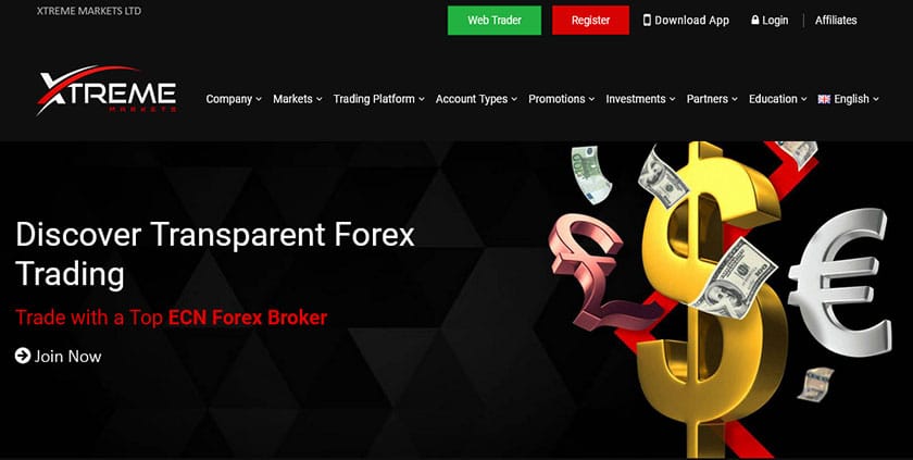 Xtrememarkets Home pages